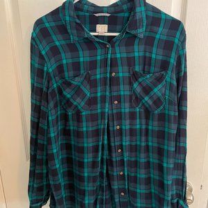 A New Day Flannel (Blue/Green) XXL